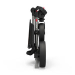 Powakaddy DLX-Lite FF Push Golf Cart - Gunmetal with Red Trim