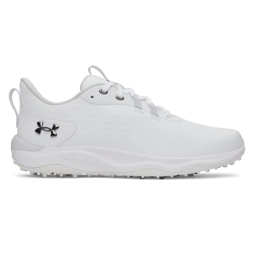 Under Armour Mens Drive Pro Clone SL Golf Shoes - White/Metallic Silver