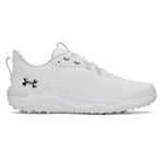 Under Armour Mens Drive Pro Clone SL Golf Shoes - White/Metallic Silver