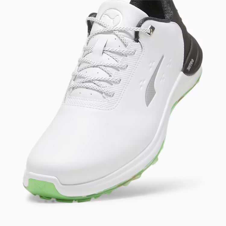 Puma Mens Phantomcat NITRO™+ Golf Shoes - White/Black/Fluro Green
