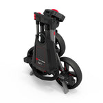 Powakaddy DLX-Lite FF Push Golf Cart - Gunmetal with Red Trim