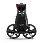 Powakaddy DLX-Lite FF Push Golf Cart - Gunmetal with Red Trim