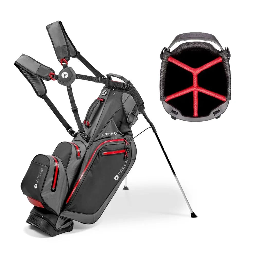 Motocaddy HydroFlex Stand Bag Charcoal/Red