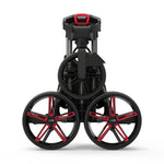 Powakaddy DLX-Lite FF Push Golf Cart - Gunmetal with Red Trim