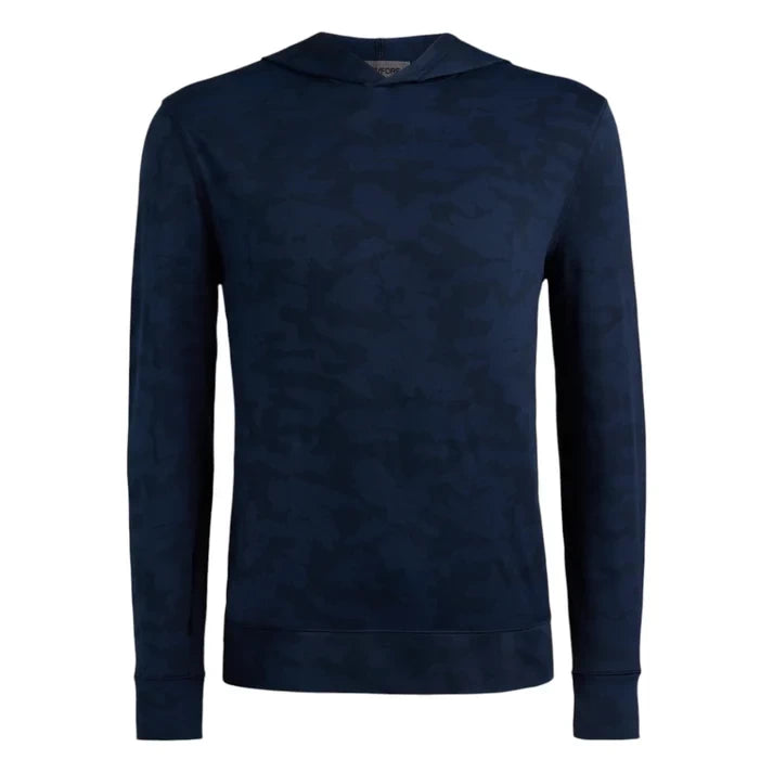 G/Fore Mens Camo Jacquard Jersey Hoodie Twilight