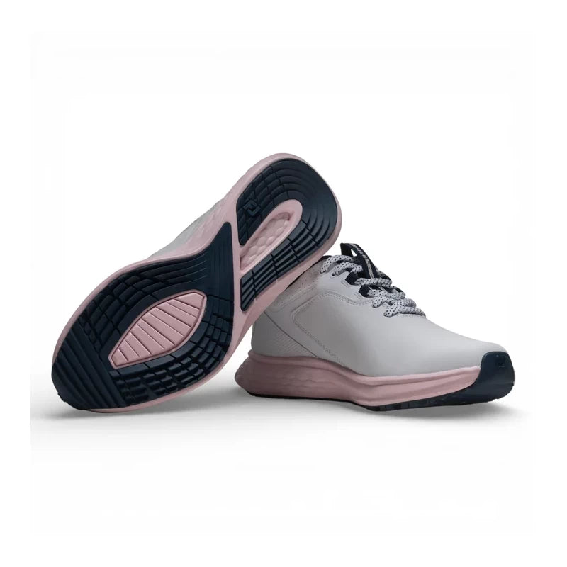 FootJoy Ladies Pulse Golf Shoes - White/Navy/Pink