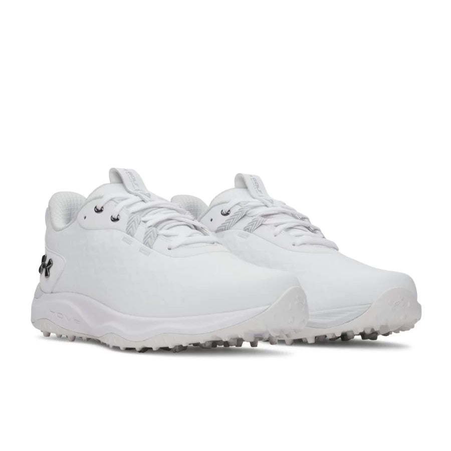 Under Armour Mens Drive Pro Clone SL Golf Shoes - White/Metallic Silver