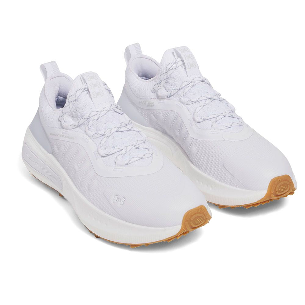Under Armour Mens UA UA Phantom Fore Golf Shoes - White/Halo Grey