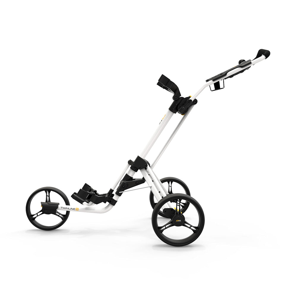 Powakaddy TwinLine 5 Push Golf Trolley - White