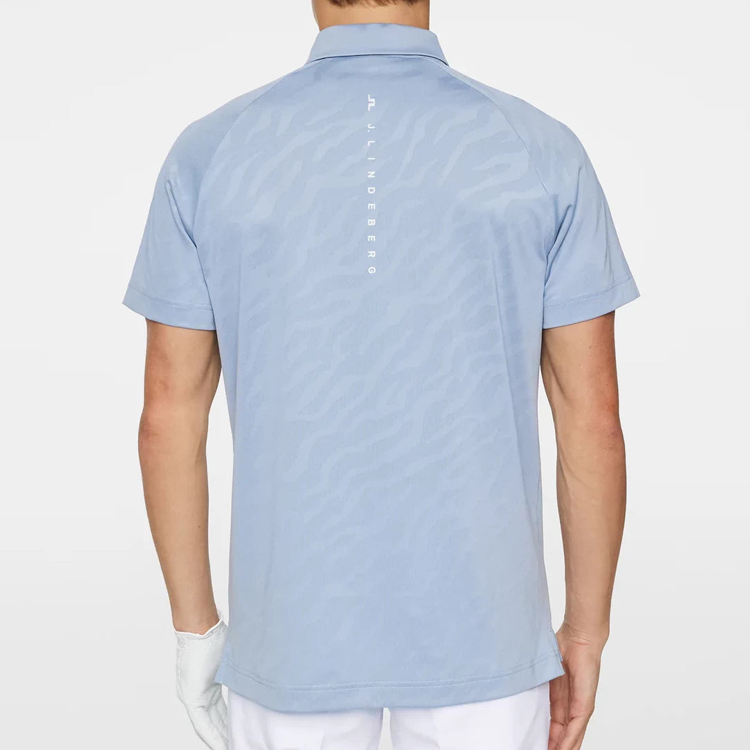 L.Lindeberg Mens Wilhelm Polo Rain Washed