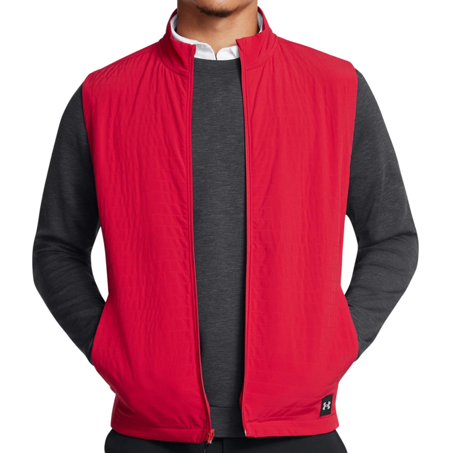 Under Armour Mens Drive Pro Strm Lt Ins Vest Red/Metallic Silver