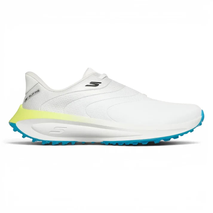 Skechers Mens Flow SI Slip-ins Golf Shoes White/Black/Multi