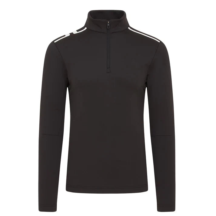 L.Lindeberg Mens Vinnie Quarter Zip Mid Layer Black
