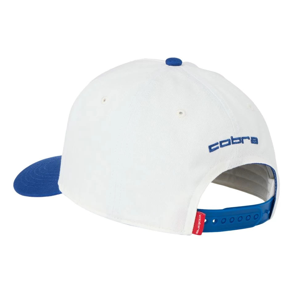 Cobra Structured Lineup Cap White/Royal/Red