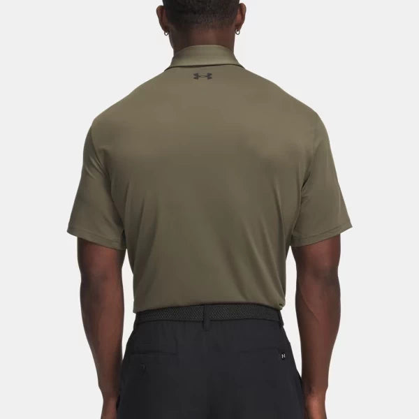Under Armour Mens Playoff 3.0 Stripe Polo Shirt Marine Od Green/Black/Black