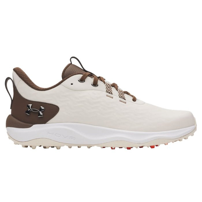 Under Armour Mens Drive Pro Clone SL Golf Shoes - Stone/Gridiron Brown/Metallic Gun Metal