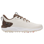 Under Armour Mens Drive Pro Clone SL Golf Shoes - Stone/Gridiron Brown/Metallic Gun Metal