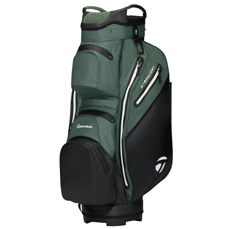 TaylorMade Storm Dry Cart Bag - Black/Dark Sage