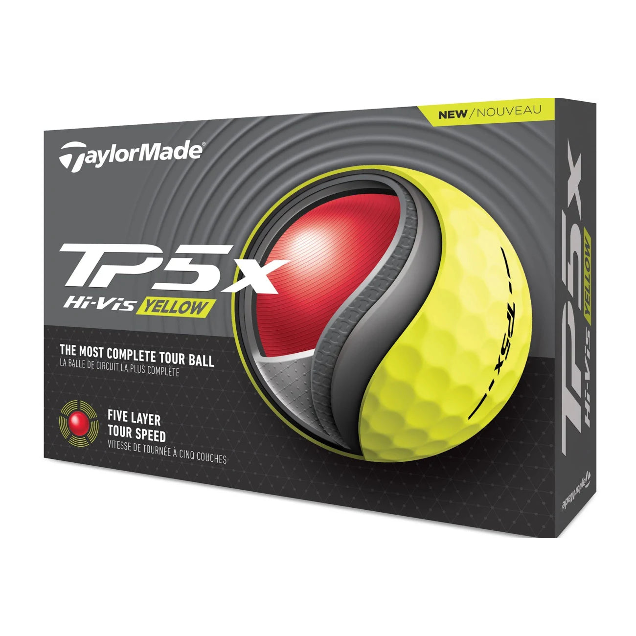 TaylorMade TP5x Golf Balls 1 Dozen (Yellow)