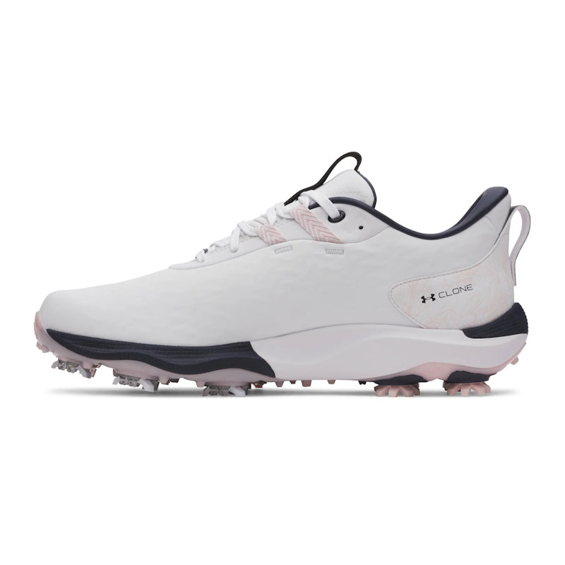Under Armour Mens UA Drive Pro Clone LE Golf Shoes - White / Midnight Navy