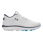 Under Armour Mens Drive Fade 2 SL Golf Shoes - White/Metallic Silver