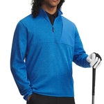 Under Armour Mens Drive Sweaterfleece Half Zip Mid Layer Blue Atlantis/Viral Blue