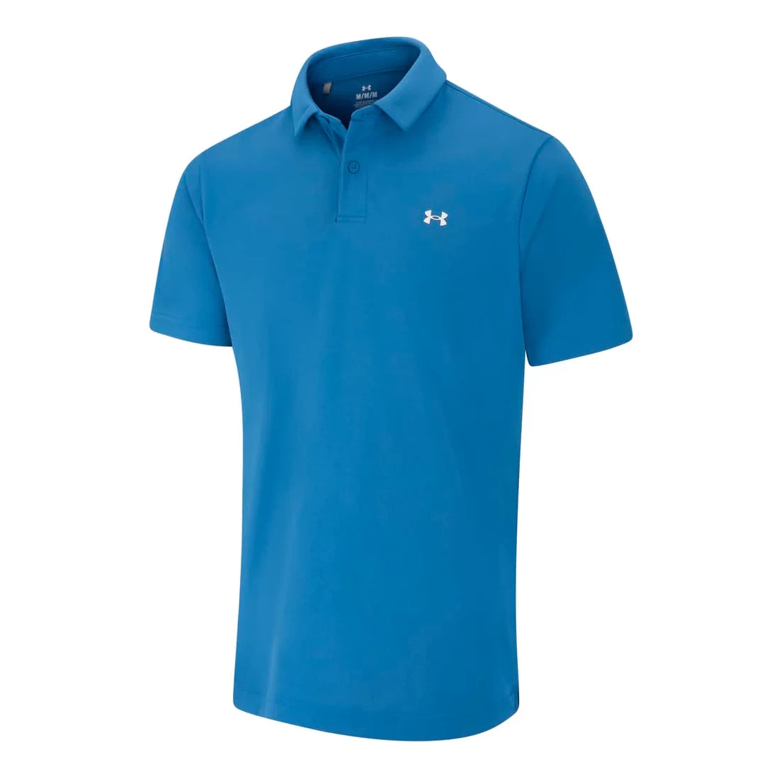 Under Armour Mens T2g Pique Polo Shirt Lg Aegean Blue/White