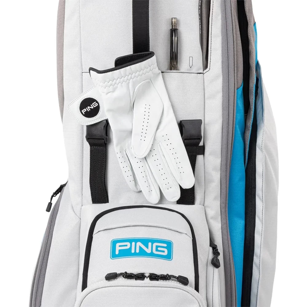 Ping Hoofer Golf Carry Bag - Light Grey/Blue/Graphite