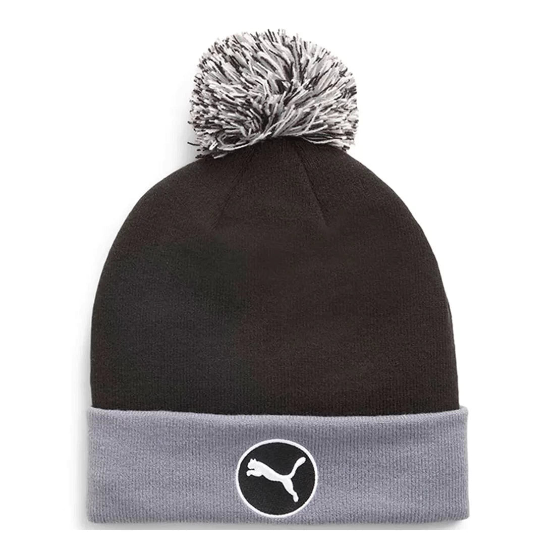 Puma Mens Wrmlbl Removable Pom Beanie Puma Black/Slate Sky