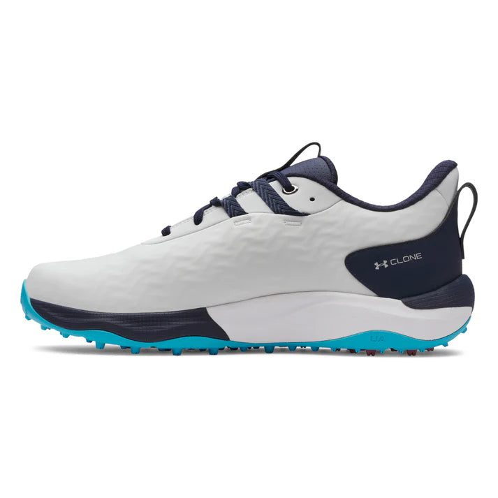 Under Armour Mens Drive Pro Clone SL Golf Shoes - Grey/Navy/Silver