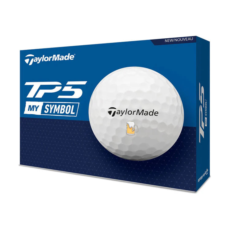 TaylorMade TP5 My Symbol Beer Golf Balls 1 Dozen (Beer)
