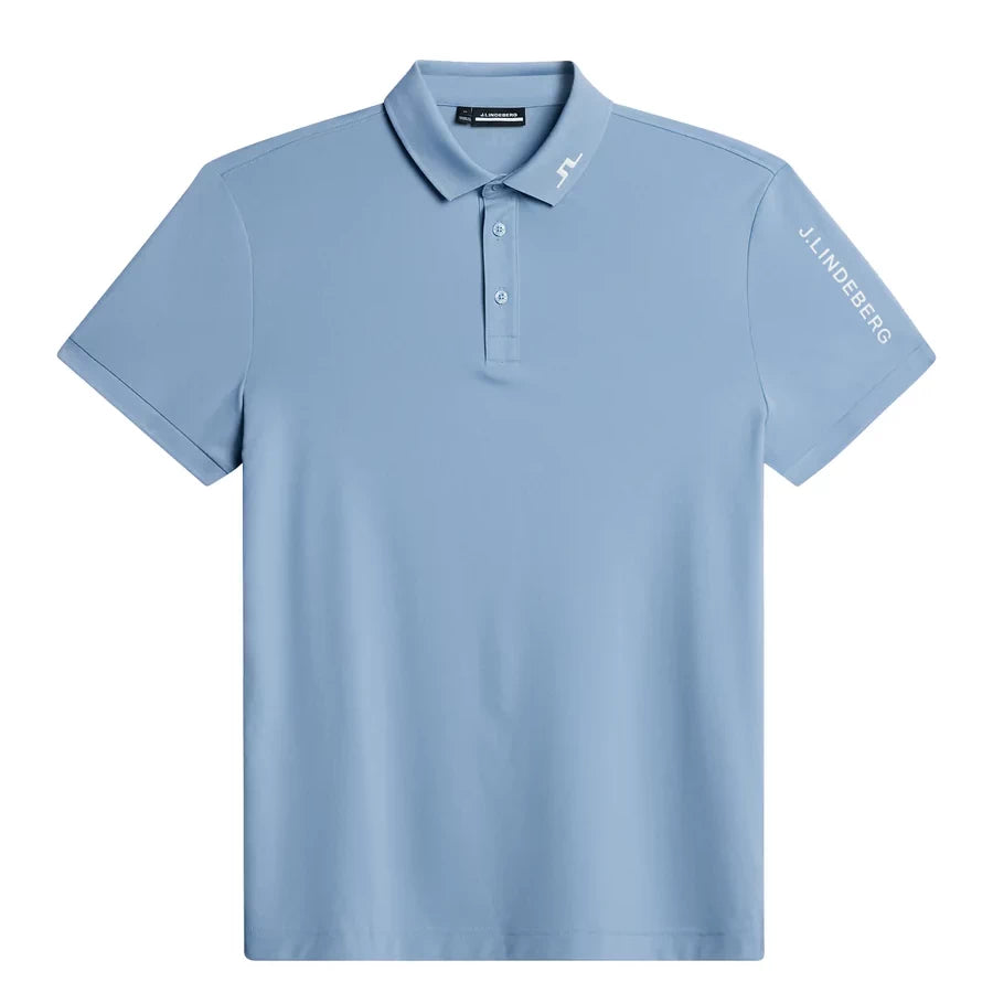 L.Lindeberg Mens Tour Tech Polo Rain Washed