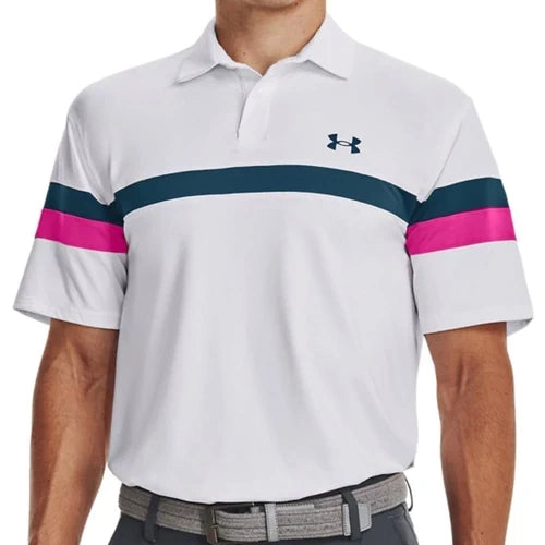 Under Armour Mens T2g Color Block Polo Shirt White