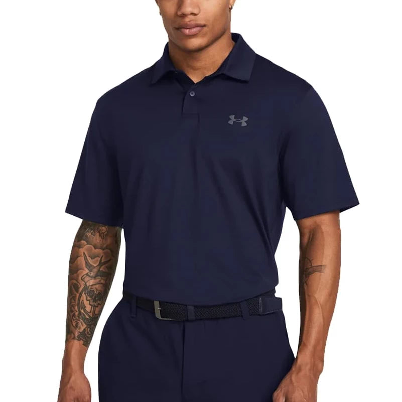 Under Armour Mens T2g Polo Shirt Midnight Navy/Pitch Gray