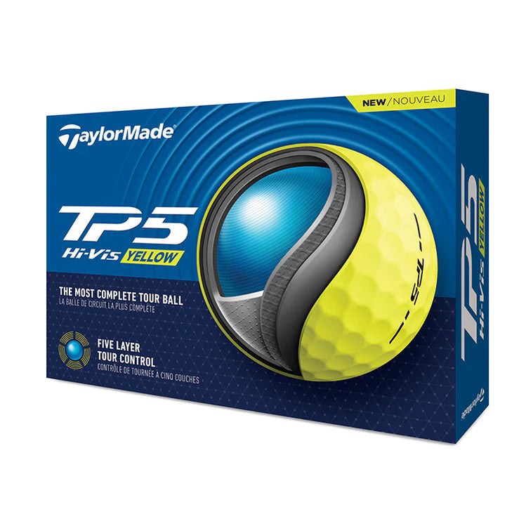 TaylorMade TP5 Golf Balls 1 Dozen (Yellow)