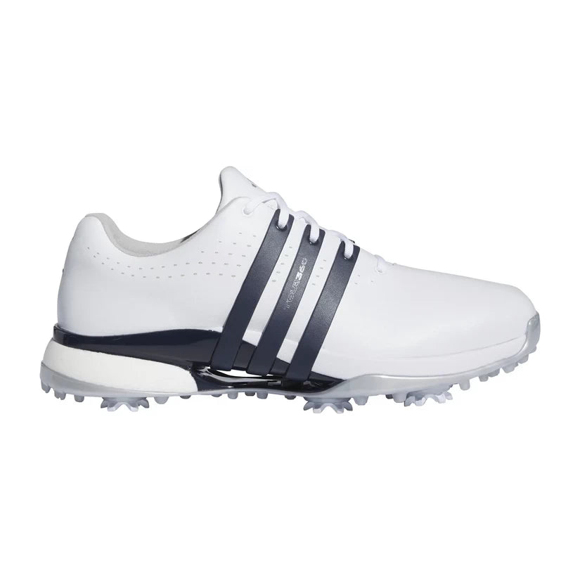 adidas Mens TOUR 360 24 Golf Shoes - White/Collegiate Navy/Silver Met