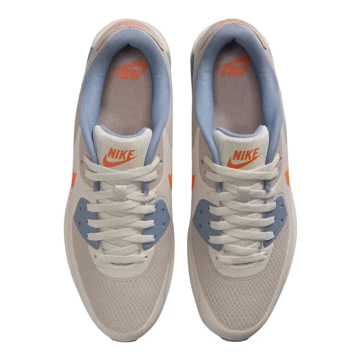 Nike Air Max 90 G Golf Shoes - Moon Particle/Light Bone/Orange
