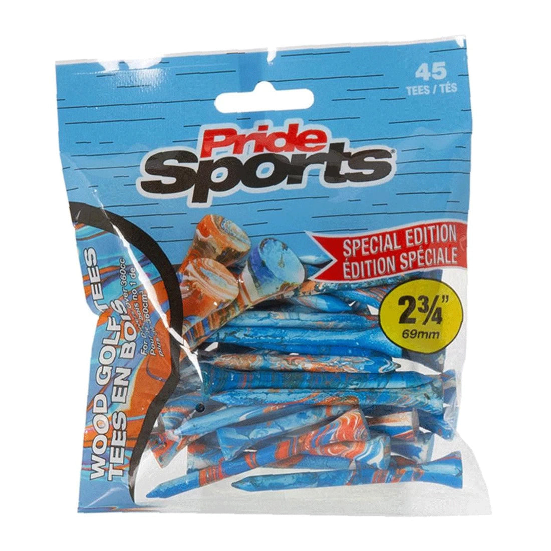 Pride Blue Orange Paint Splatter Tee 2.75 Inch