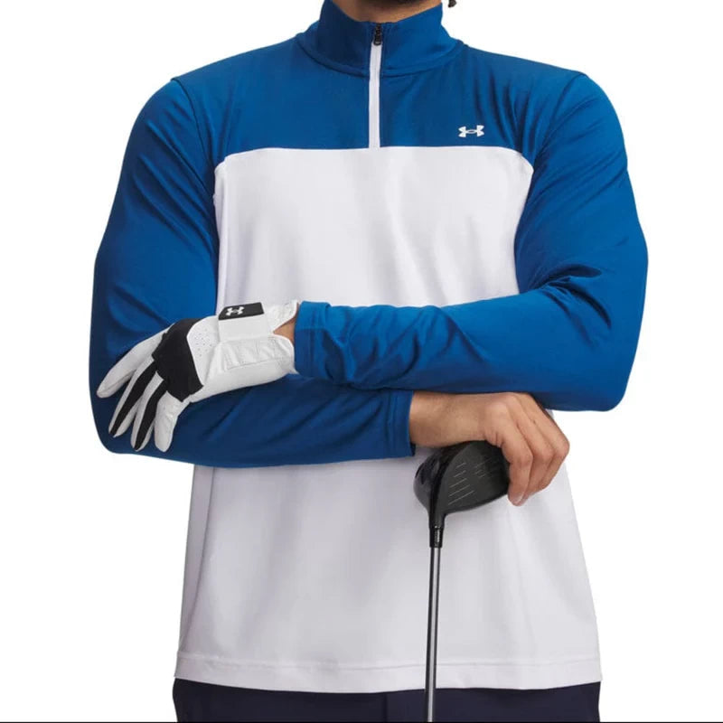 Under Armour Mens T2g ¼ Zip Mid Layer Varsity Blue/White/White