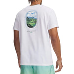 Under Armour Mens Caddy Speaking Short Sleeve Shirt White/Blue Haze