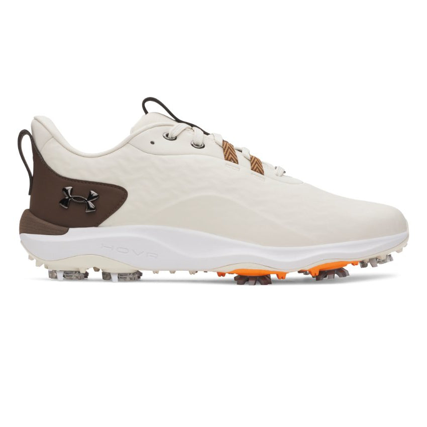 Under Armour Mens Drive Pro Clone Golf Shoes - Stone/Gridiron Brown/Metallic Gun Metal