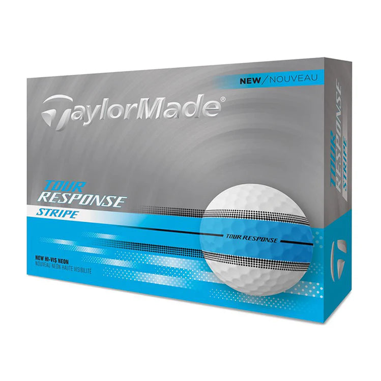 TaylorMade Tour Response Neon Stripe Golf Balls 1 Dozen (Blue)