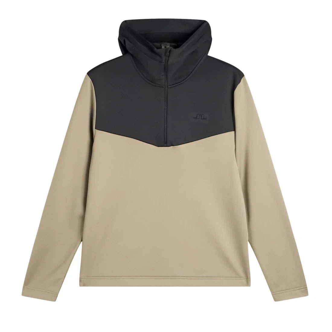 J.Lindeberg Mens Maclean Quarter Zip Hood Brindle GMJS16840
