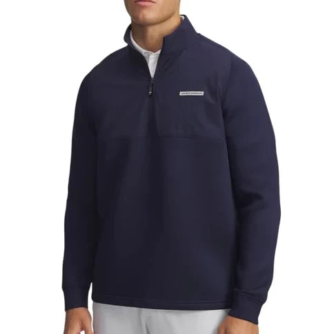 Under Armour Mens Drive Pro Hybrid Half Zip Mid Layer Midnight Navy