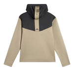 J.Lindeberg Mens Maclean Quarter Zip Hood Brindle GMJS16840