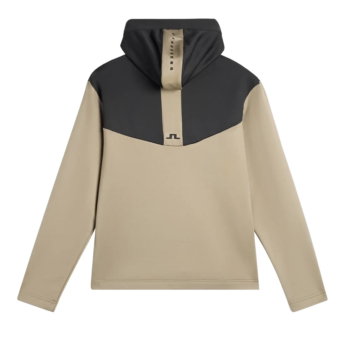 J.Lindeberg Mens Maclean Quarter Zip Hood Brindle GMJS16840