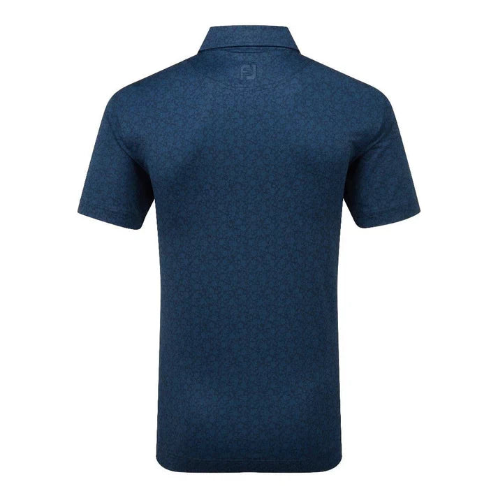 Footjoy Mens Granite Print Lisle Polo Shirt Navy 88416