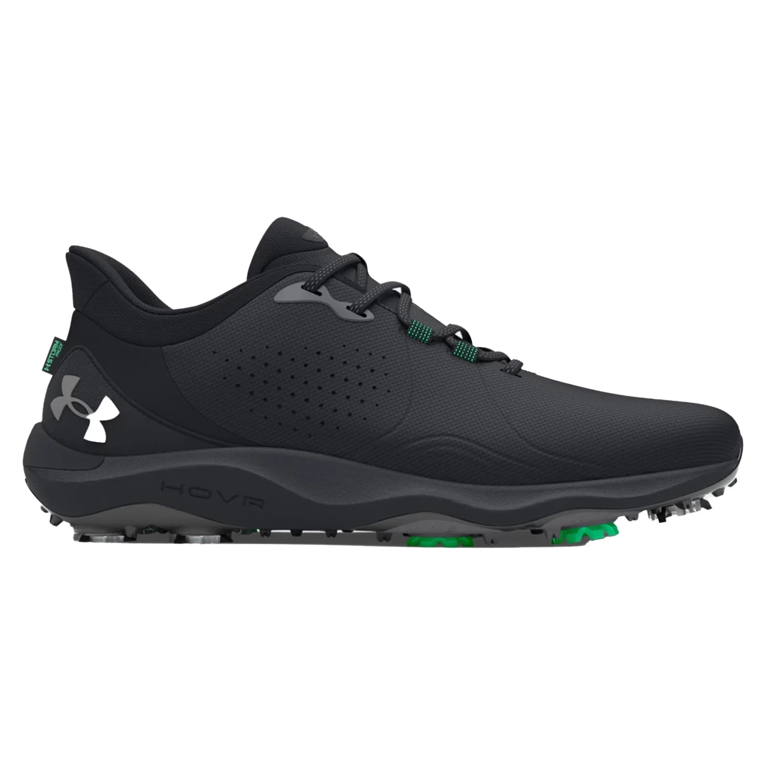 Under Armour Mens UA Drive Pro Wide Golf Shoes - Black/Metallic Gunmetal