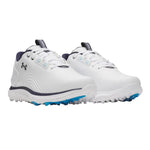 Under Armour Mens Drive Fade 2 SL Golf Shoes - White/Metallic Silver