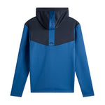 J.Lindeberg Mens Maclean Quarter Zip Hood Set Sail GMJS16840